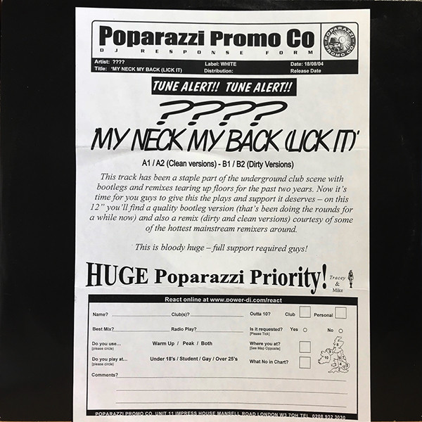 Khia - My Neck My Back (Lick It) (Remix) | Not On Label (Khia) (MYNECK1) - 3