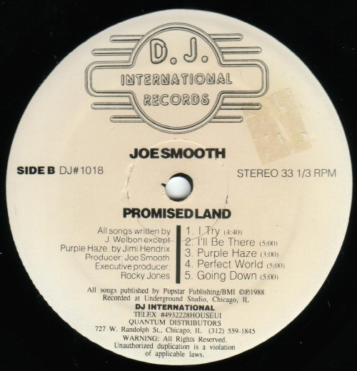 Joe Smooth - Promised Land | D.J. International Records (DJ# 1018) - 3 Joe Smooth - Promised Land | D.J. International Records (DJ# 1018) - 3