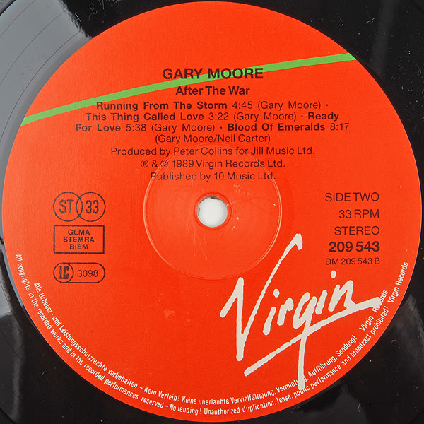 Gary Moore - After The War | Virgin (209 543-630) - 4