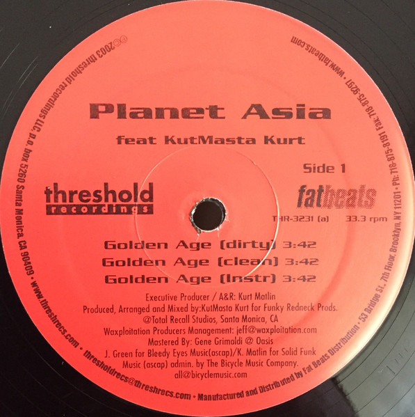 Planet Asia feat Kut Masta Kurt - Golden Age / African Style | Threshold Recordings (THR-3231) - 3 Planet Asia feat Kut Masta Kurt - Golden Age / African Style | Threshold Recordings (THR-3231) - 3