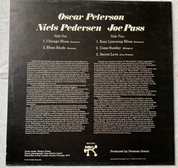 The Oscar Peterson Trio - The Trio | Pablo Records (2310 701 L) - 2