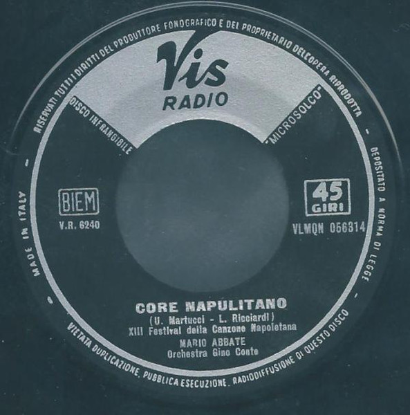 Mario Abbate - Core Napulitano | Vis Radio (VLMQN 056314) - 3