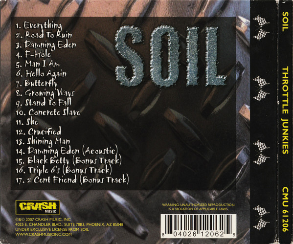 SOIL - Throttle Junkies | Crash Music (CMU 61206) - 2