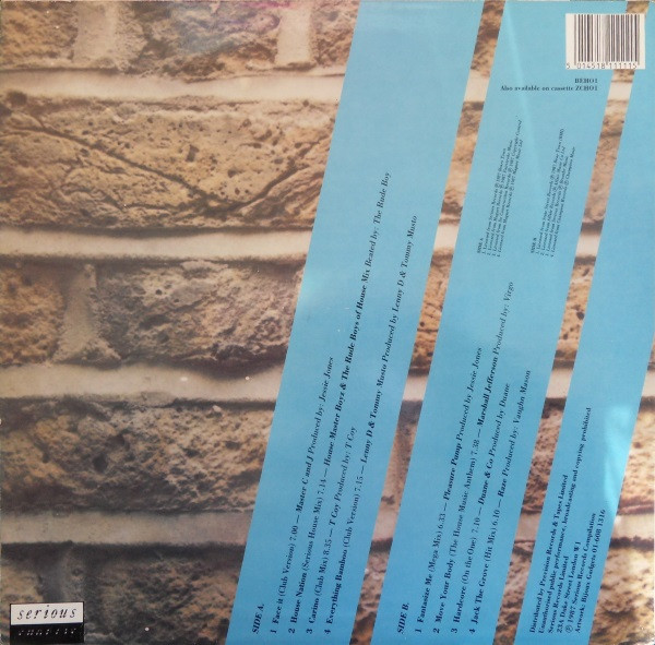 Various - Best Of House Volume 1 | Serious Records (BEHO 1) - main Various - Best Of House Volume 1 | Serious Records (BEHO 1) - main