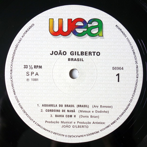 João Gilberto , Maria Bethânia , Caetano Veloso , Gilberto Gil - Brasil | WEA (56964) - 3