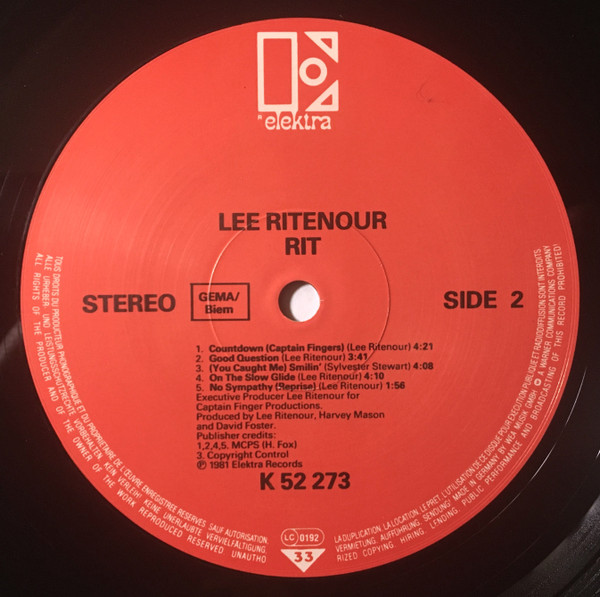 Lee Ritenour - Rit | Elektra (ELK 52273) - 4 Lee Ritenour - Rit | Elektra (ELK 52273) - 4