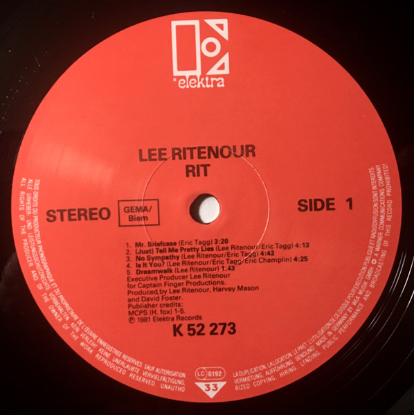 Lee Ritenour - Rit | Elektra (ELK 52273) - 3 Lee Ritenour - Rit | Elektra (ELK 52273) - 3