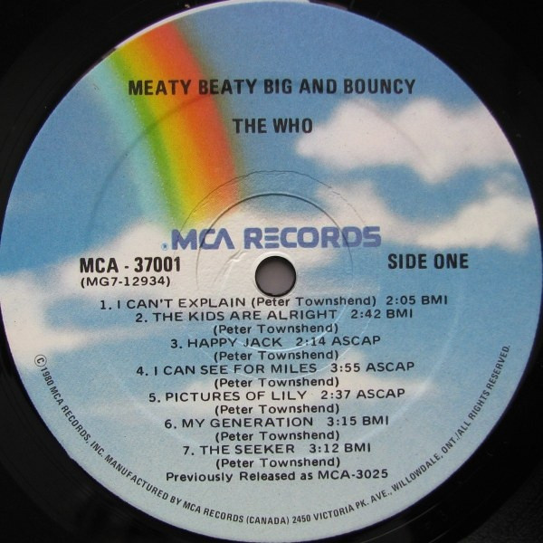 The Who - Meaty Beaty Big And Bouncy | MCA Records (MCA-37001) - 3