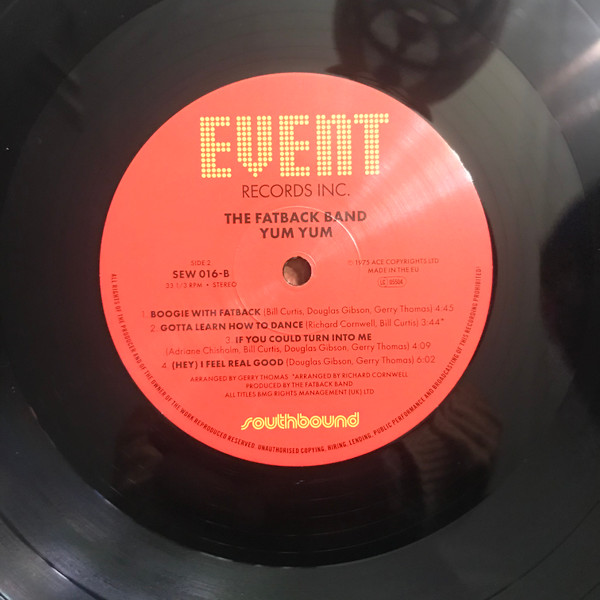 The Fatback Band - Yum Yum | Event Records Inc. (SEW016) - 3 The Fatback Band - Yum Yum | Event Records Inc. (SEW016) - 3