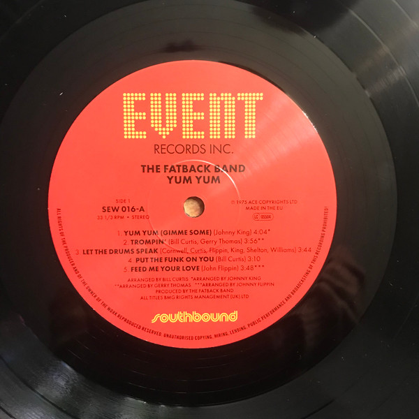The Fatback Band - Yum Yum | Event Records Inc. (SEW016) - 4 The Fatback Band - Yum Yum | Event Records Inc. (SEW016) - 4