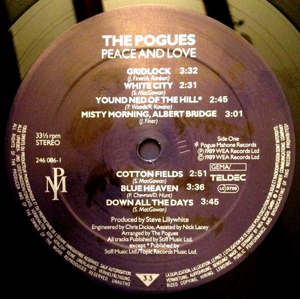 The Pogues - Peace And Love | TELDEC (246 086-1) - 3