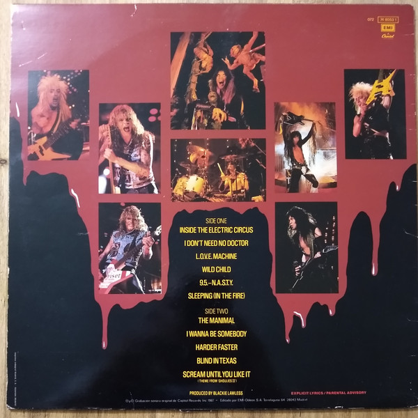 W.A.S.P. - Live... In The Raw | EMI (072 74 8053 1) - 2