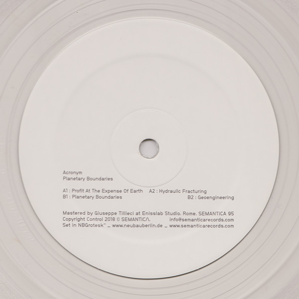 Acronym - Planetary Boundaries | Semantica Records (SEMANTICA 95) - main Acronym - Planetary Boundaries | Semantica Records (SEMANTICA 95) - main