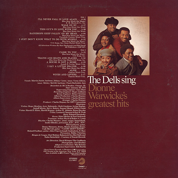 The Dells - The Dells Sing Dionne Warwicke's Greatest Hits | Cadet (CA 50017) - 2 The Dells - The Dells Sing Dionne Warwicke's Greatest Hits | Cadet (CA 50017) - 2