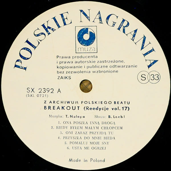 Breakout - Blues | Polskie Nagrania Muza (SX 2392) - 3 Breakout - Blues | Polskie Nagrania Muza (SX 2392) - 3