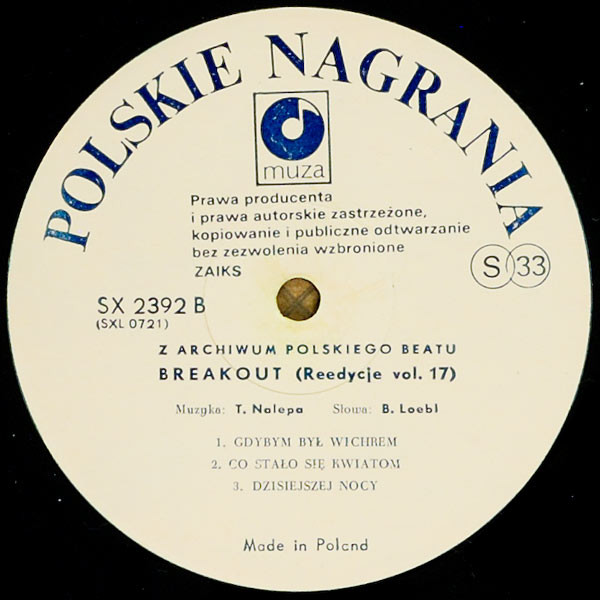 Breakout - Blues | Polskie Nagrania Muza (SX 2392) - 4 Breakout - Blues | Polskie Nagrania Muza (SX 2392) - 4