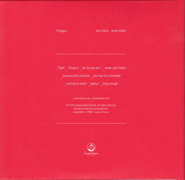 Nils Frahm , Anne Müller - 7fingers | Erased Tapes Records (eratp028cd) - 2