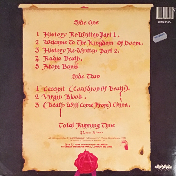 Atomgods - History Re-written | Communiqué Records (CMGLP 004) - 2