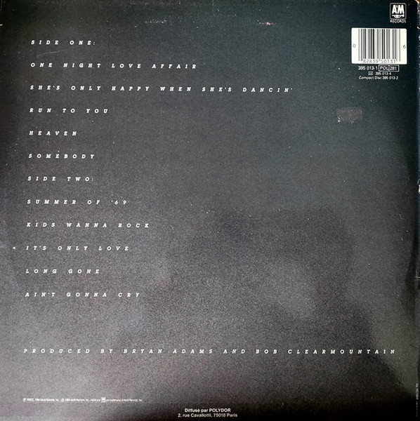 Bryan Adams - Reckless | A&M Records (395 013-1) - 3 Bryan Adams - Reckless | A&M Records (395 013-1) - 3