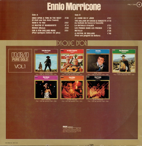 Ennio Morricone - Disque D'or | RCA Victor (FNL1 7246) - 2