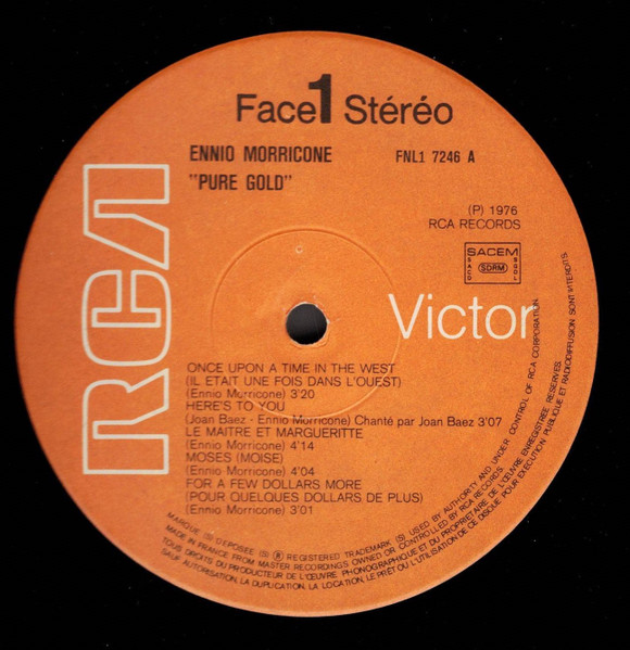Ennio Morricone - Disque D'or | RCA Victor (FNL1 7246) - 3