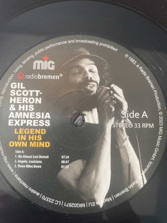 Gil Scott-Heron And His Amnesia Express - Legend In His Own Mind | MIG (MIG02971) - 3 Gil Scott-Heron And His Amnesia Express - Legend In His Own Mind | MIG (MIG02971) - 3