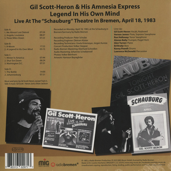 Gil Scott-Heron And His Amnesia Express - Legend In His Own Mind | MIG (MIG02971) - 2 Gil Scott-Heron And His Amnesia Express - Legend In His Own Mind | MIG (MIG02971) - 2