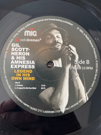 Gil Scott-Heron And His Amnesia Express - Legend In His Own Mind | MIG (MIG02971) - 4 Gil Scott-Heron And His Amnesia Express - Legend In His Own Mind | MIG (MIG02971) - 4