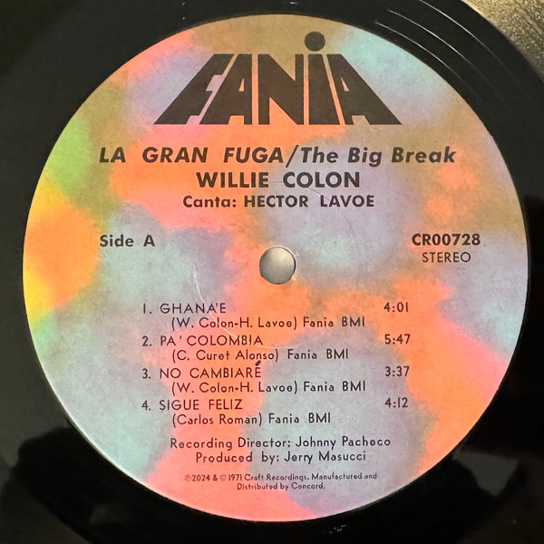 Willie Colón - Wanted By FBI / The Big Break - La Gran Fuga | Fania Records (CR00728) - 3 Willie Colón - Wanted By FBI / The Big Break - La Gran Fuga | Fania Records (CR00728) - 3
