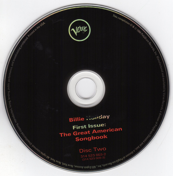 Billie Holiday - First Issue: The Great American Songbook | Verve Records (314 523 003-2) - 4 Billie Holiday - First Issue: The Great American Songbook | Verve Records (314 523 003-2) - 4
