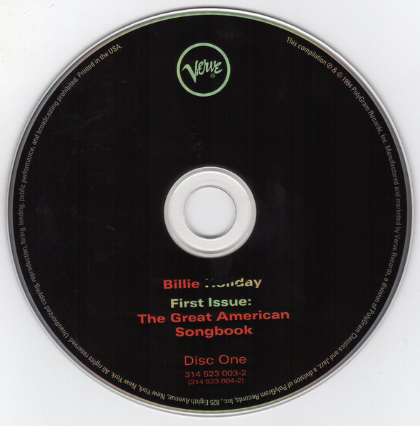 Billie Holiday - First Issue: The Great American Songbook | Verve Records (314 523 003-2) - 3 Billie Holiday - First Issue: The Great American Songbook | Verve Records (314 523 003-2) - 3