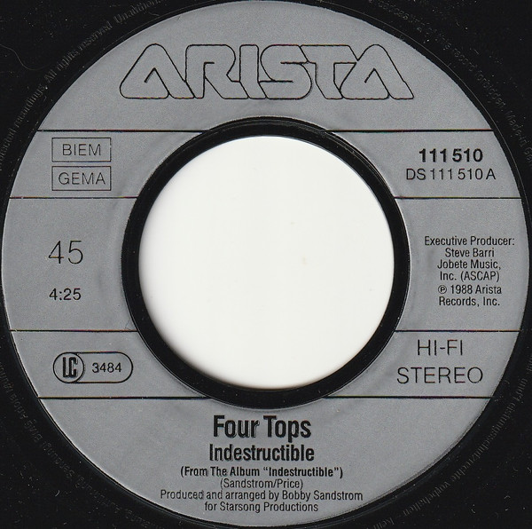 Four Tops - Indestructible | Arista (111 510) - 3