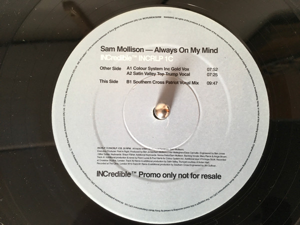 Sam Mollison - Always On My Mind | INCredible (INCRLP 1C) - main Sam Mollison - Always On My Mind | INCredible (INCRLP 1C) - main