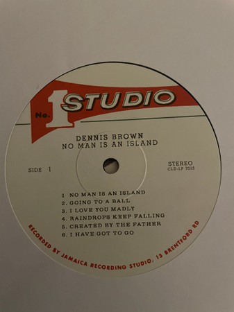 Dennis Brown - No Man Is An Island | Studio One (CLD-LP 7015) - 2