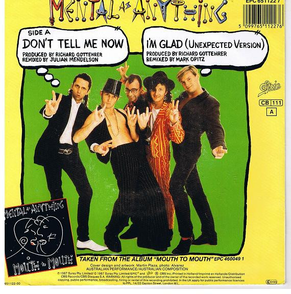 Mental As Anything - Don't Tell Me Now | Epic (EPC 651122 7) - 2