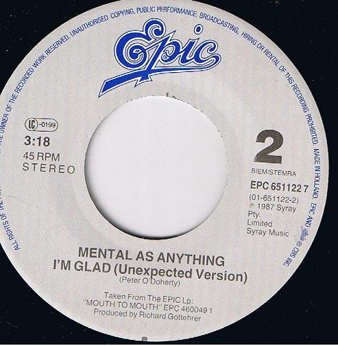 Mental As Anything - Don't Tell Me Now | Epic (EPC 651122 7) - 4