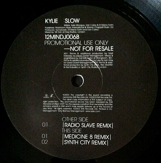 Kylie Minogue - Slow | Parlophone (12MINDJ006) - main Kylie Minogue - Slow | Parlophone (12MINDJ006) - main