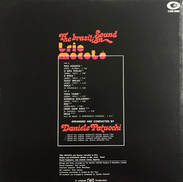 Trio Mocotó - The Brasilian Sound [Vinyl] | CAM (CAM-6908) - 2