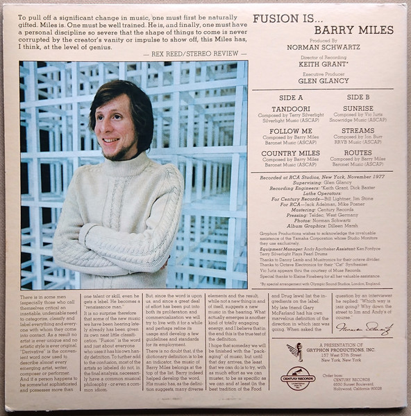 Barry Miles - Fusion Is... | Century Records (CRDD-1070) - 2