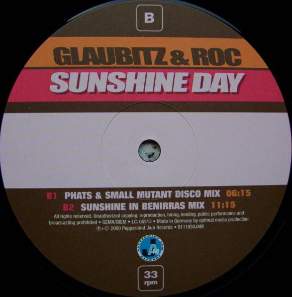Glaubitz & Roc - Sunshine Day | Peppermint Jam (011195-0 JAM) - 3 Glaubitz & Roc - Sunshine Day | Peppermint Jam (011195-0 JAM) - 3