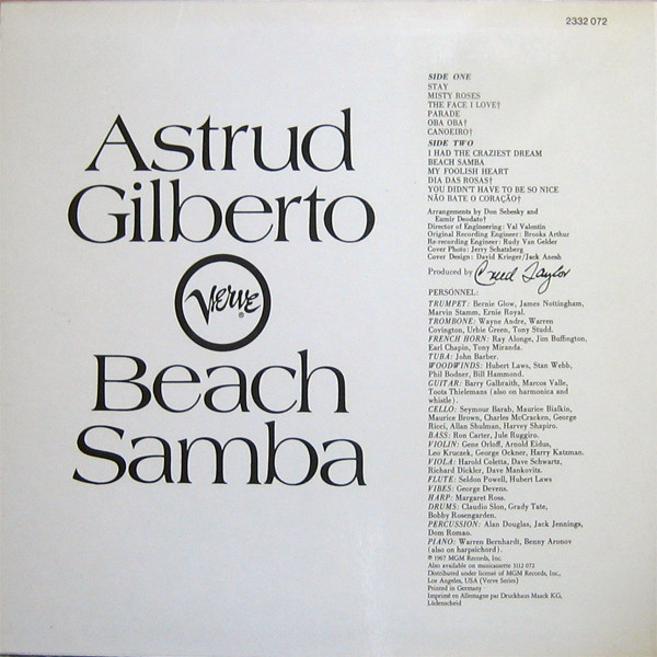 Astrud Gilberto - Beach Samba | Verve Records (2332 072) - 2