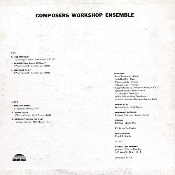 Composer's Workshop Ensemble With Warren Smith - Composers Workshop Ensemble | Strata-East (SES-1972-3) - 2 Composer's Workshop Ensemble With Warren Smith - Composers Workshop Ensemble | Strata-East (SES-1972-3) - 2
