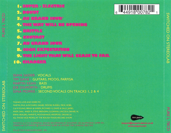 Stereolab - Switched On | Too Pure (PURE L 78CD) - 2
