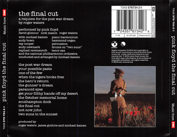 Pink Floyd - The Final Cut | Harvest (7243 576734 2 6) - 2 Pink Floyd - The Final Cut | Harvest (7243 576734 2 6) - 2