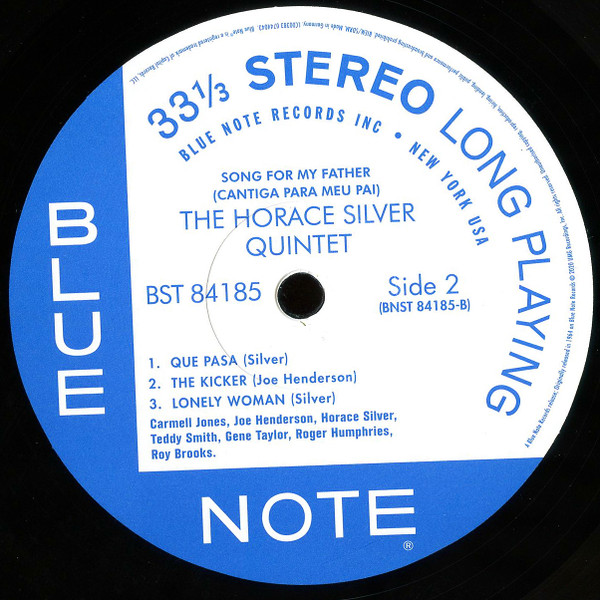 The Horace Silver Quintet - Song For My Father (Cantiga Para Meu Pai) | Blue Note (0744043) - 3