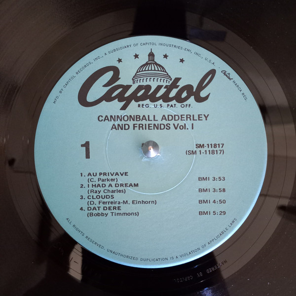 Cannonball Adderley And Friends Vol. I