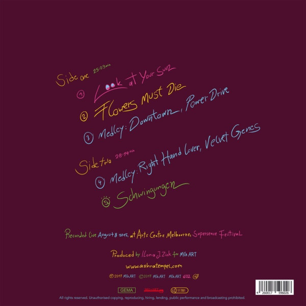 Ash Ra Tempel Experience Feat. Manuel Göttsching , Ariel Pink , Oren Ambarchi , Shags Chamberlain - Live In Melbourne | MG.ART (MG.ART 602) - 4