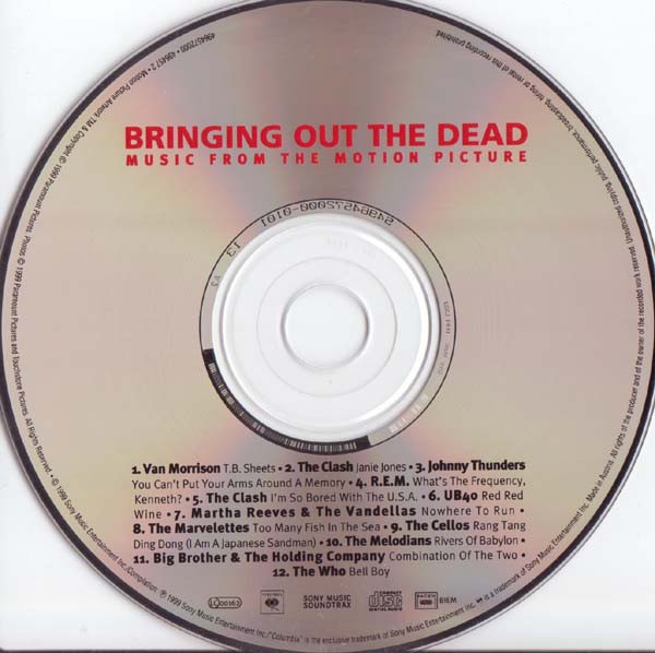 Various - Bringing Out The Dead - Music From The Motion Picture | Sony Music Soundtrax (COL 496457 2)