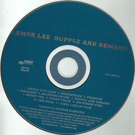 Amos Lee - Supply And Demand | Blue Note (0946 3 50416 2 0) - 3