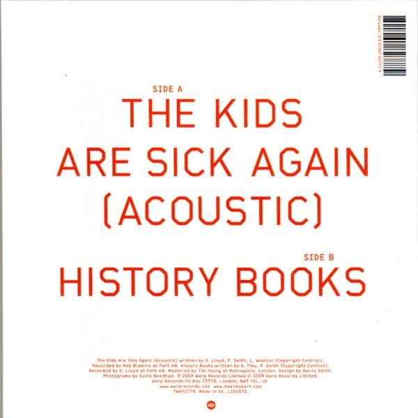 Maxïmo Park - The Kids Are Sick Again | Warp Records (7WAP277R) - 2 Maxïmo Park - The Kids Are Sick Again | Warp Records (7WAP277R) - 2